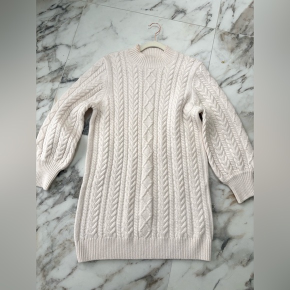 Ever New White Cable Knit Turtleneck Sweater 6 - Picture 4 of 8